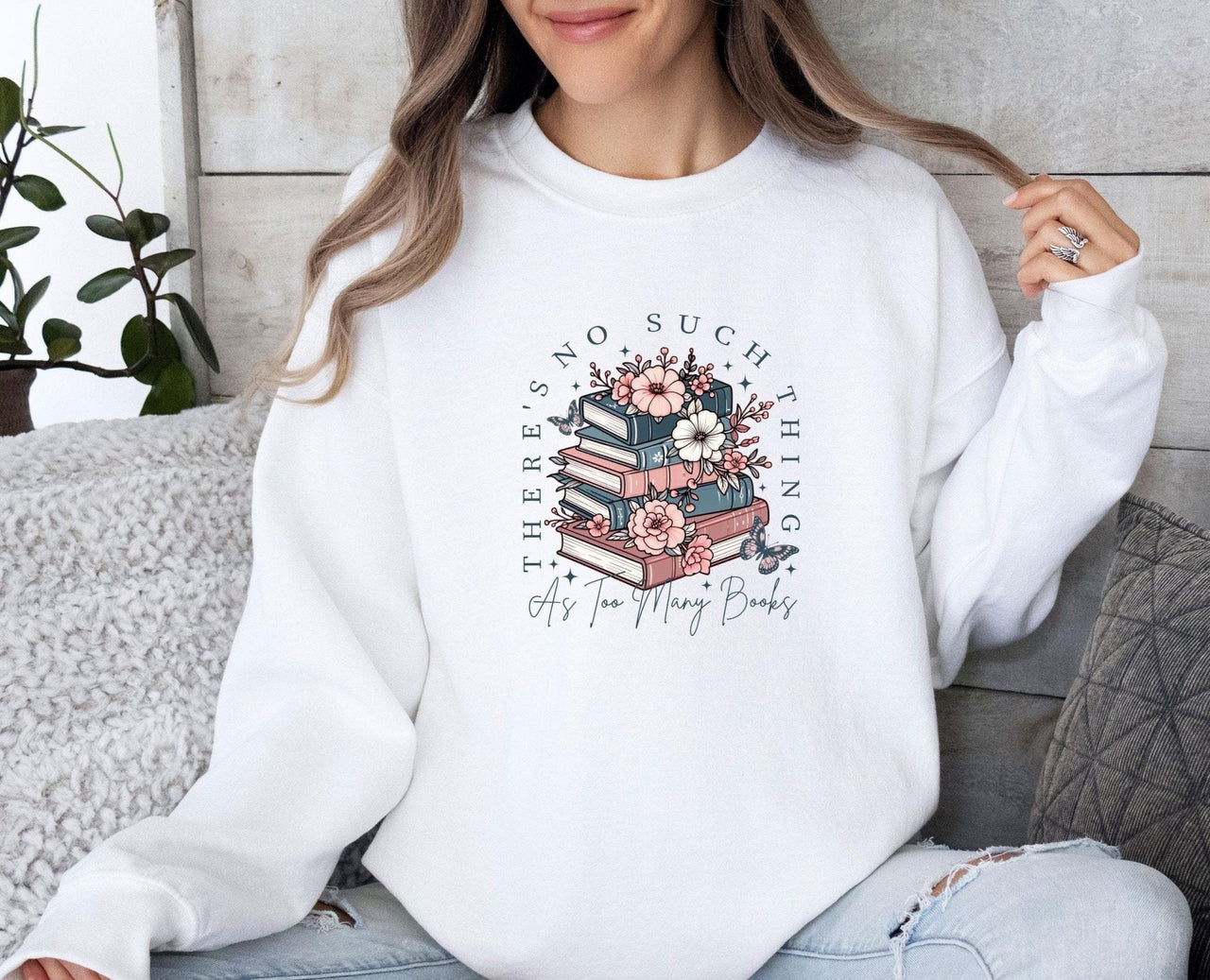 Book Lover Sweatshirt - Lismore Boutique - Sweatshirt - as_too_many_books