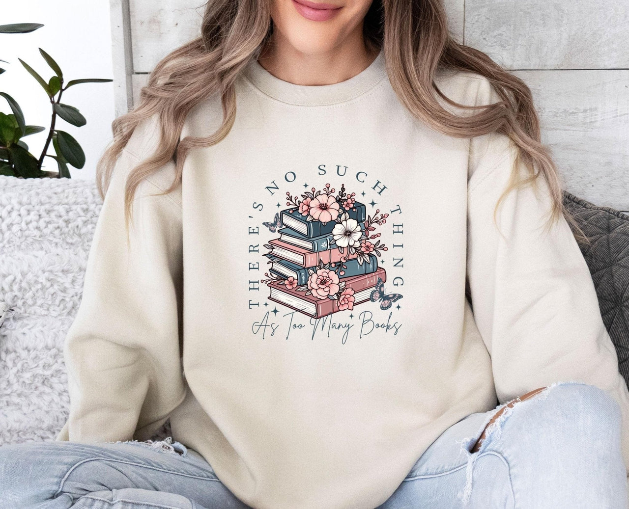 Book Lover Sweatshirt - Lismore Boutique - Sweatshirt - as_too_many_books