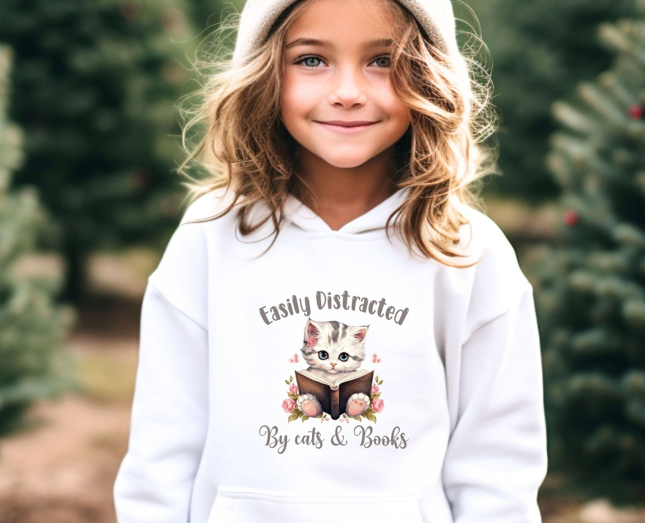 Cat and Books Hoodie - lismoreboutique - Hoodie - Book_Lovers_Hoodie