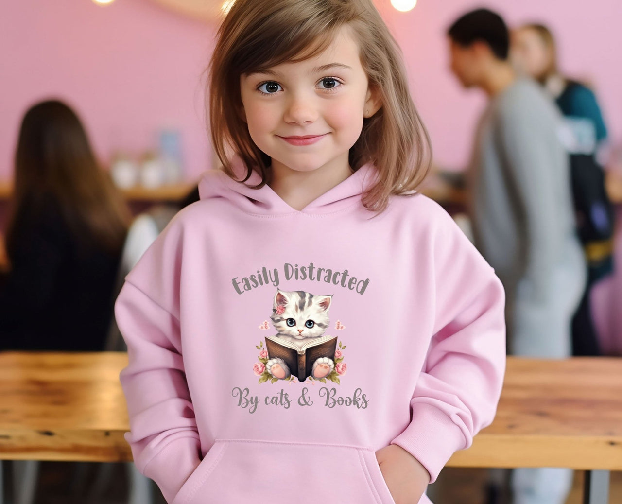 Cat and Books Hoodie - lismoreboutique - Hoodie - Book_Lovers_Hoodie