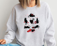 Thumbnail for Cat Valentine Sweater - lismoreboutique - Sweatshirt - cat_lover_gift