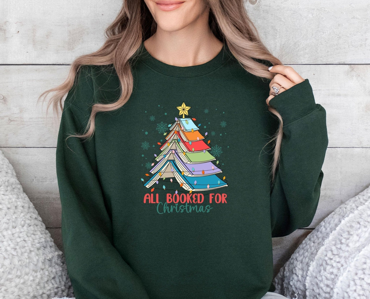 Christmas Book Sweatshirt - Lismore Boutique - Sweatshirt - all_booked_for_xmas