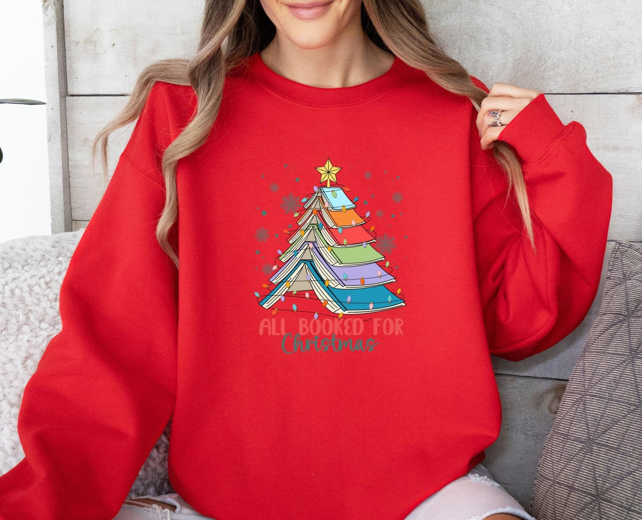 Christmas Book Sweatshirt - Lismore Boutique - Sweatshirt - all_booked_for_xmas