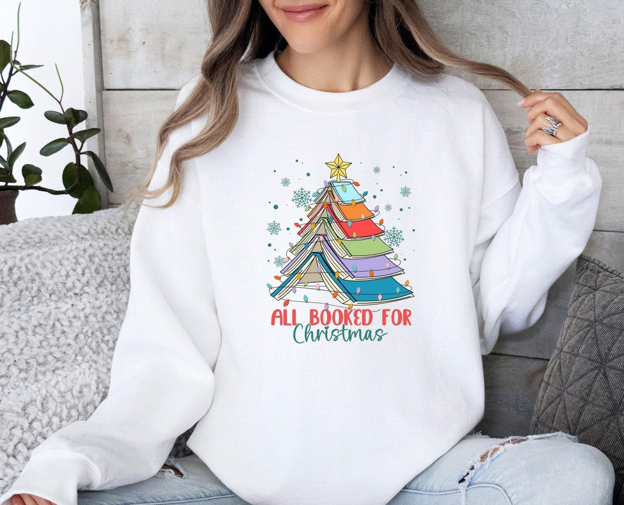 Christmas Book Sweatshirt - Lismore Boutique - Sweatshirt - all_booked_for_xmas