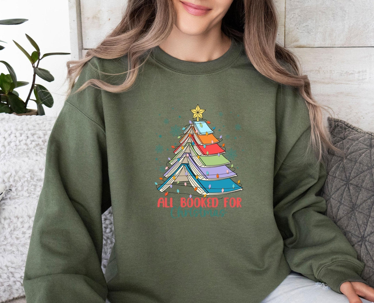 Christmas Book Sweatshirt - Lismore Boutique - Sweatshirt - all_booked_for_xmas