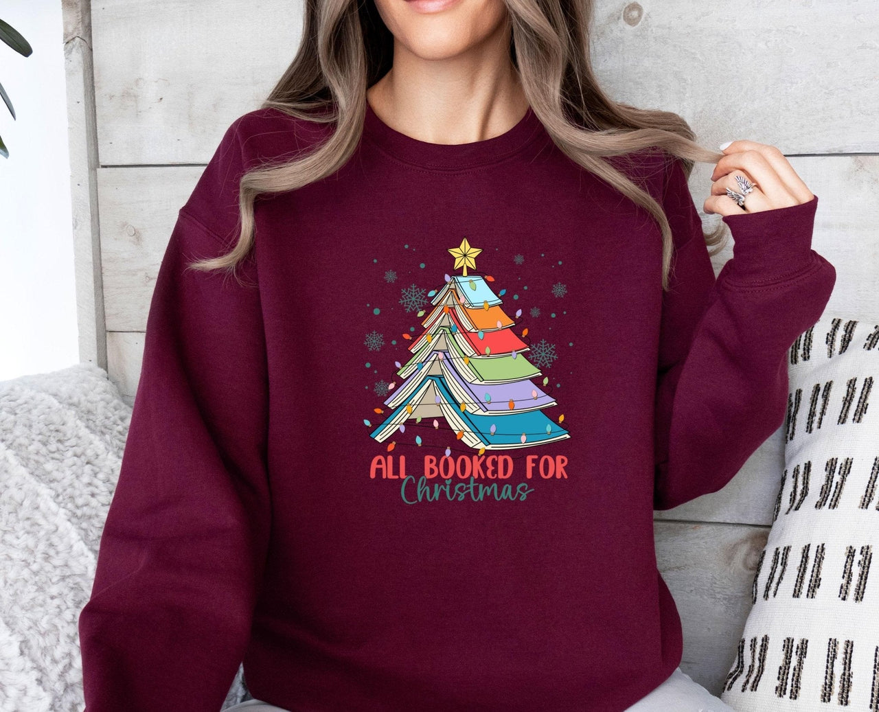 Christmas Book Sweatshirt - Lismore Boutique - Sweatshirt - all_booked_for_xmas