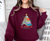 Thumbnail for Christmas Book Sweatshirt - lismoreboutique - Sweatshirt - all_booked_for_xmas