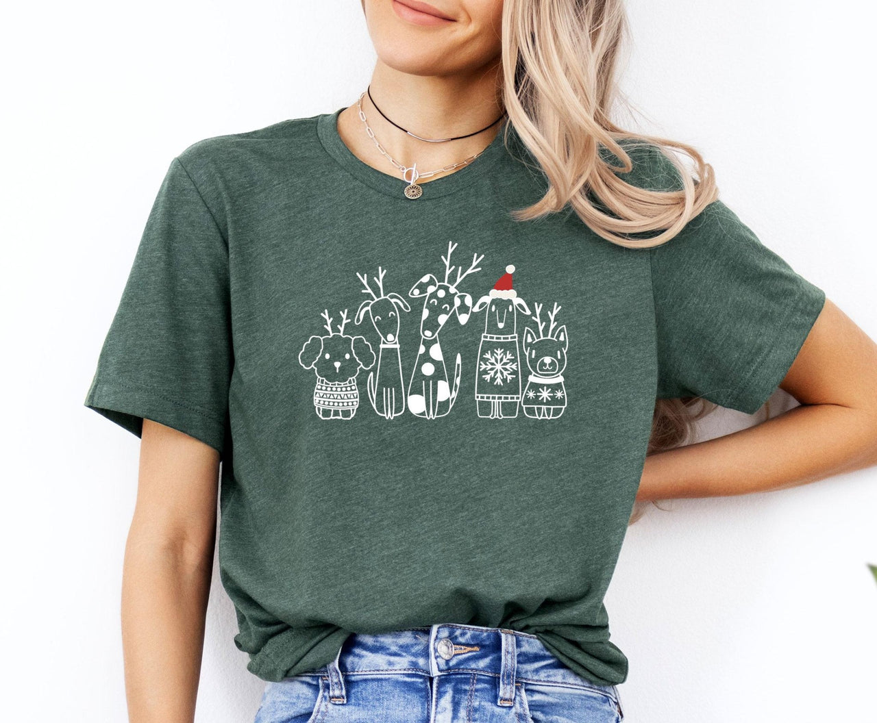 Christmas Dog Shirt - lismoreboutique - Unisex T-Shirt - boys_christmas_gift