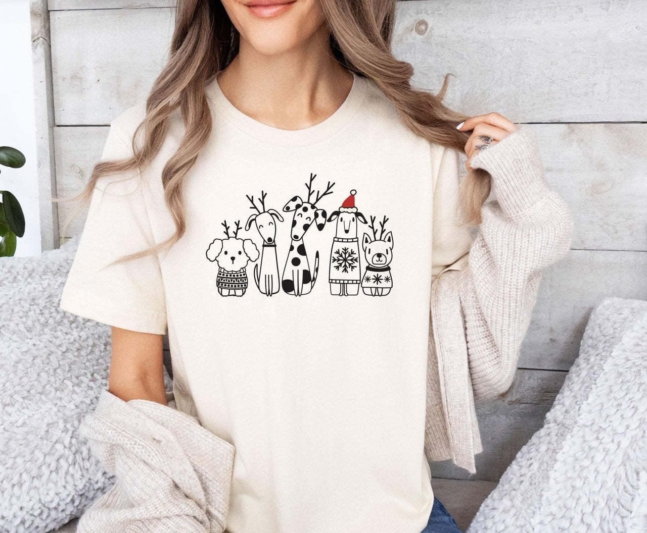 Christmas Dog Shirt - lismoreboutique - Unisex T-Shirt - boys_christmas_gift