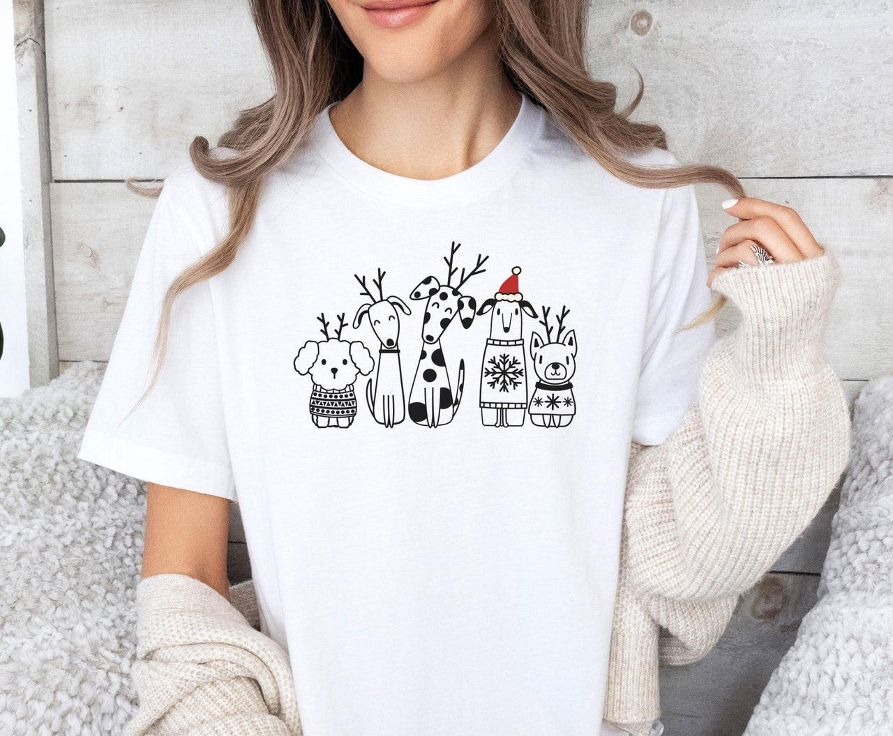 Christmas Dog Shirt - lismoreboutique - Unisex T-Shirt - boys_christmas_gift