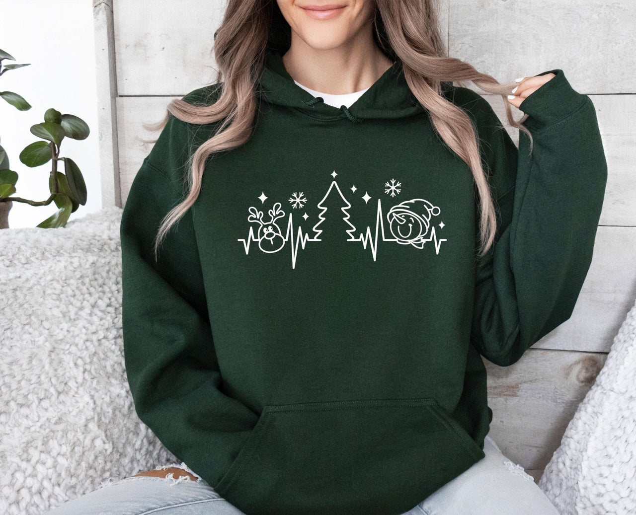 Christmas Hearbeat Hoodie - lismoreboutique - Hoodie - christmas_eve_gift