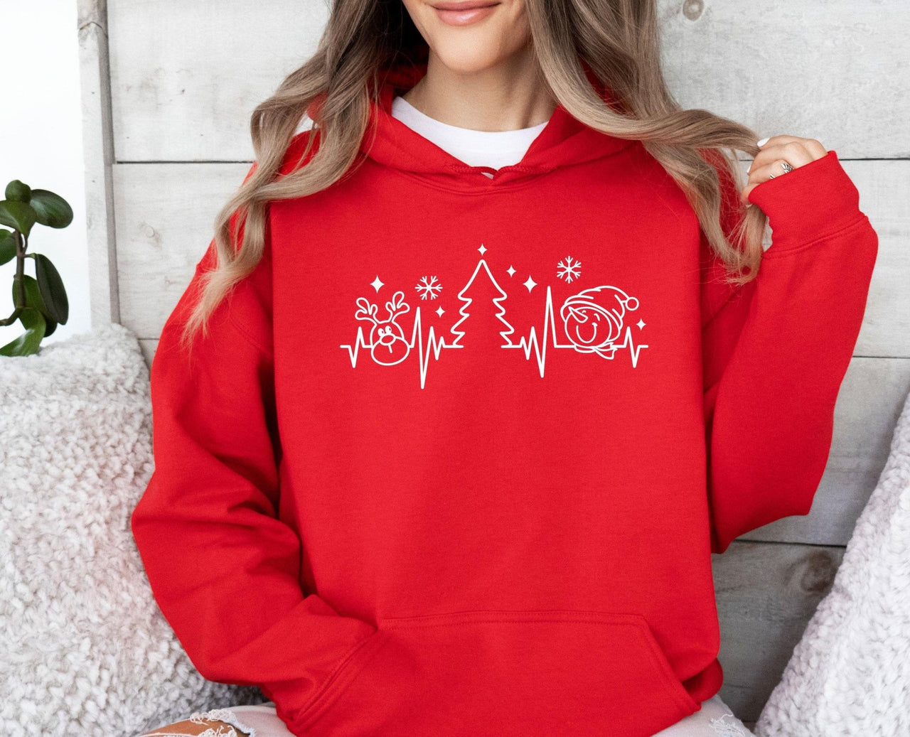 Christmas Hearbeat Hoodie - lismoreboutique - Hoodie - christmas_eve_gift