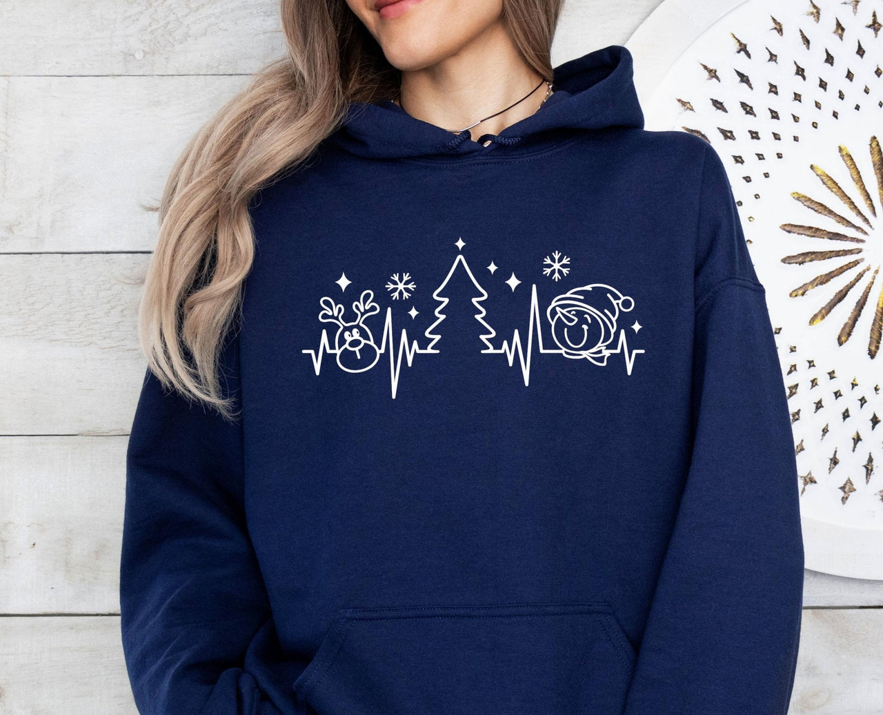 Christmas Hearbeat Hoodie - lismoreboutique - Hoodie - christmas_eve_gift