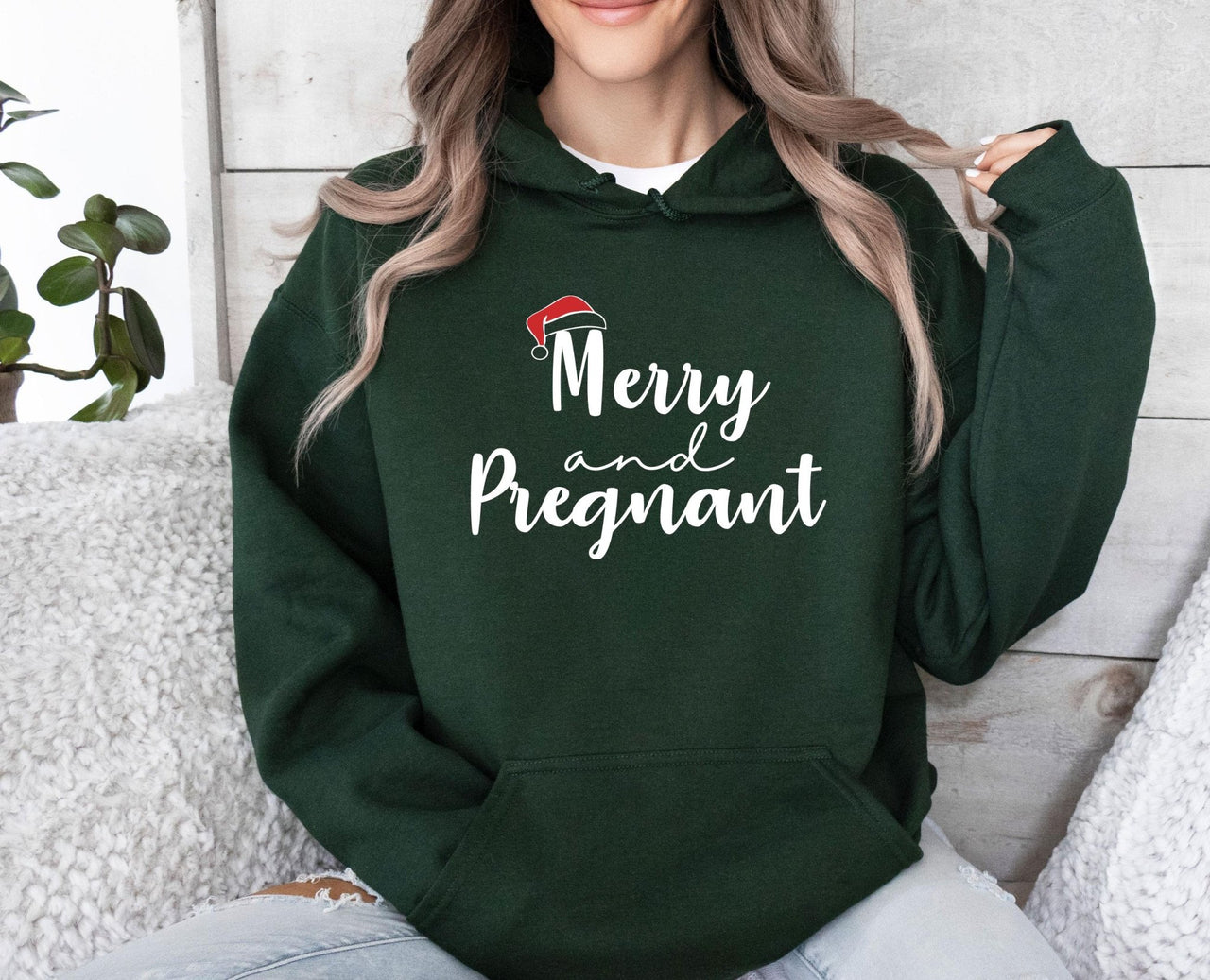 Christmas Pregnancy Hoodie - lismoreboutique - Hoodie - Baby_Announcement