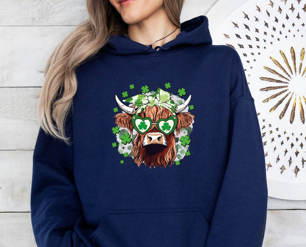 Clover Cow Hoodie - lismoreboutique - Hoodie - Clover_Cow_Hoodie