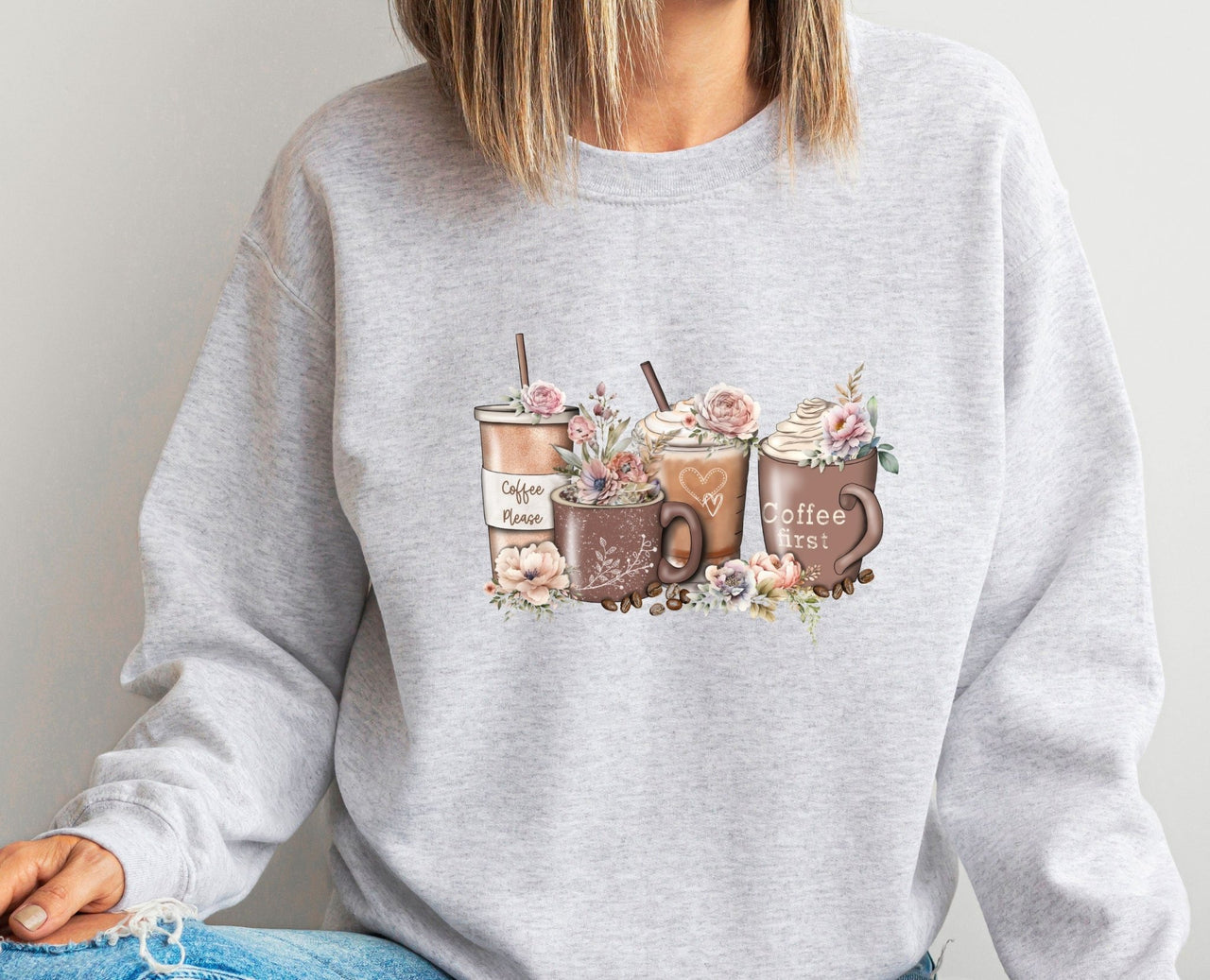 Coffee Sweatshirt - lismoreboutique - Sweatshirt - Coffee_Addict_Gift