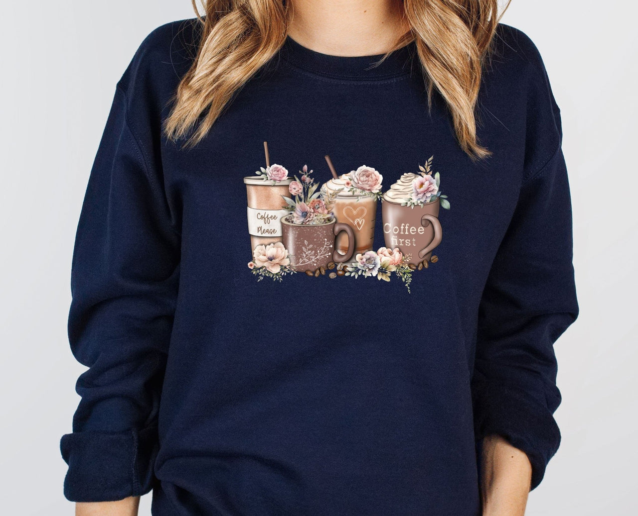 Coffee Sweatshirt - lismoreboutique - Sweatshirt - Coffee_Addict_Gift