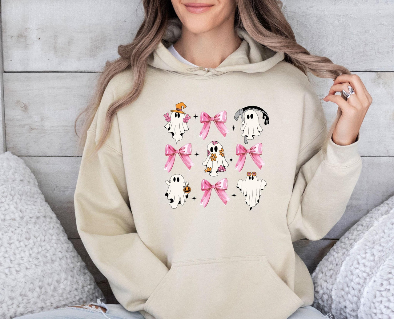 Coquette Hoodie - lismoreboutique - Hoodie - bow_ghost_hoodie