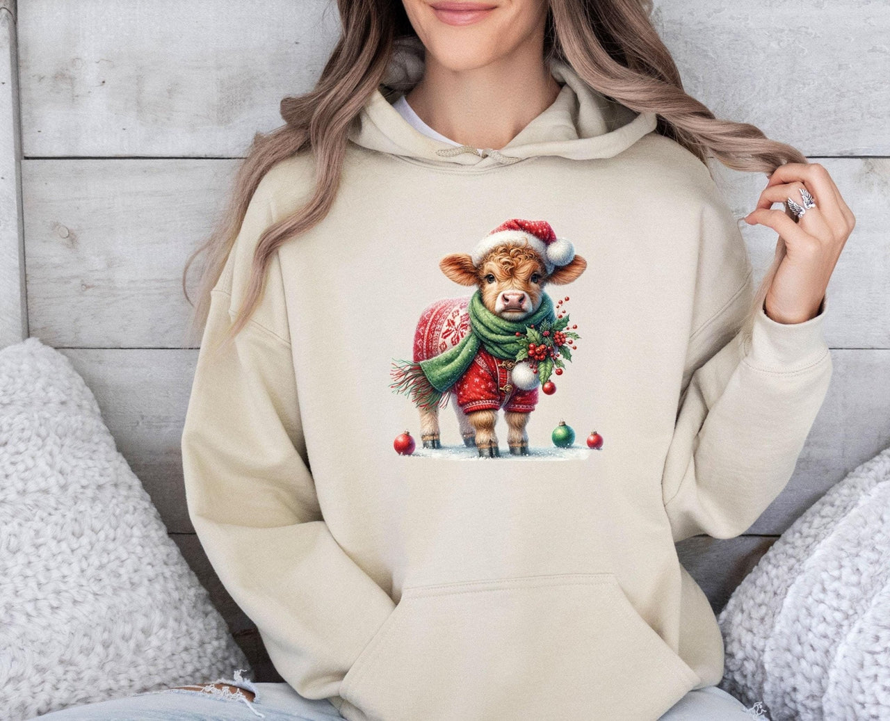 Cow Christmas Hoodie - lismoreboutique - Hoodie - christmas_party_gift