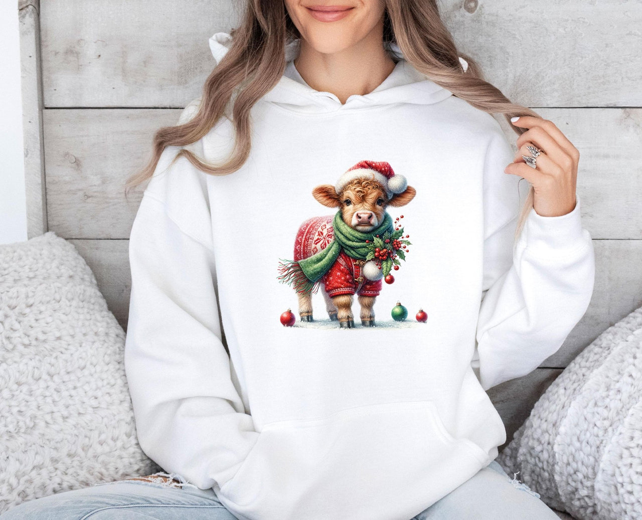 Cow Christmas Hoodie - lismoreboutique - Hoodie - christmas_party_gift