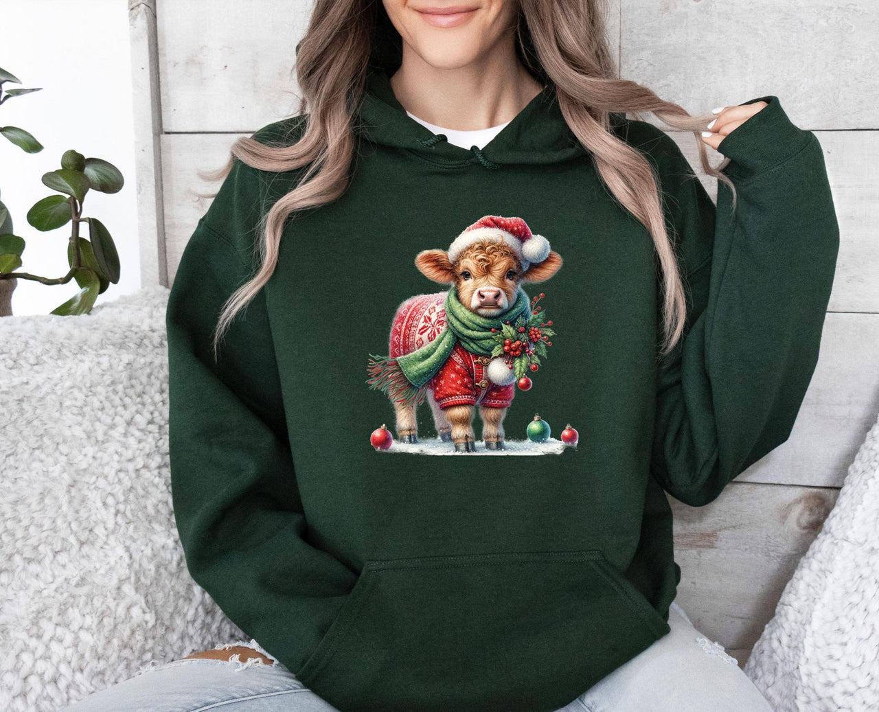 Cow Christmas Hoodie - lismoreboutique - Hoodie - christmas_party_gift