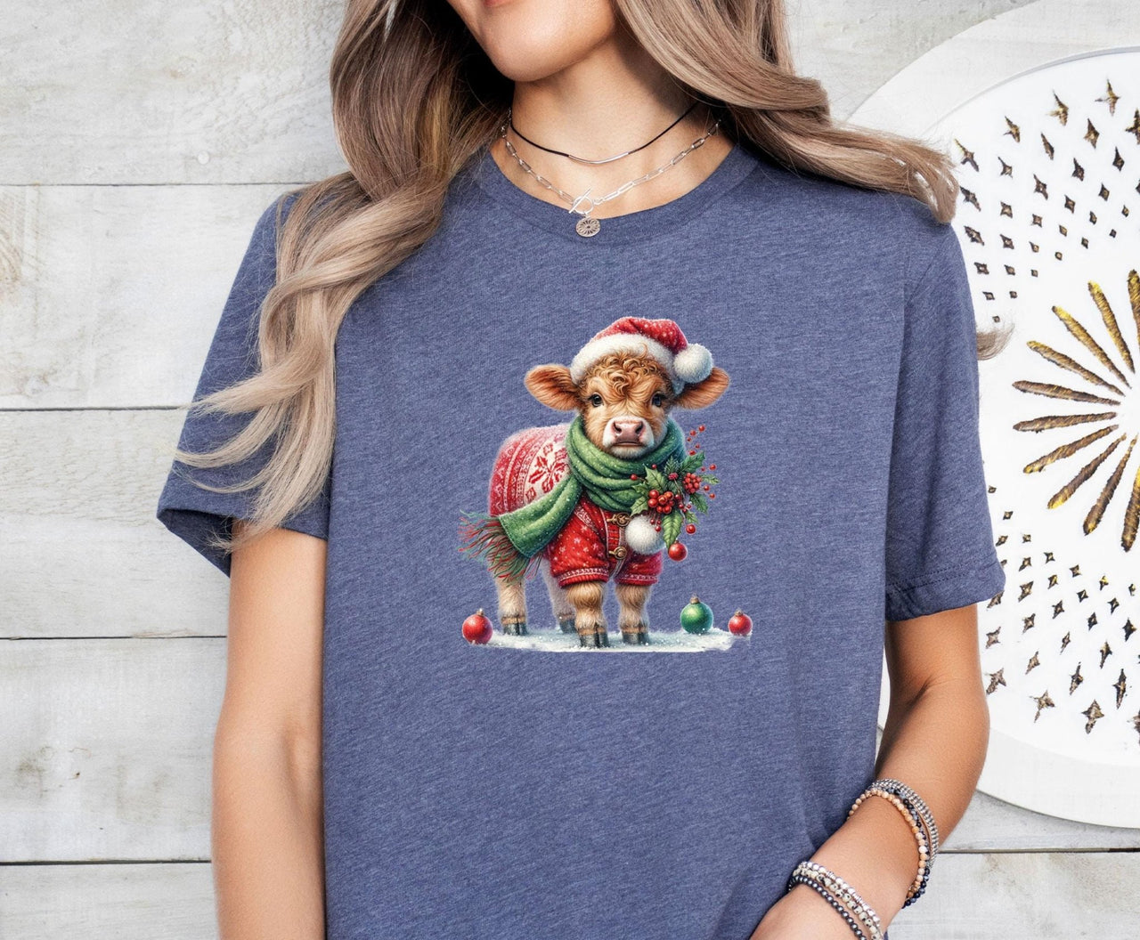 Cow Christmas Shirt - lismoreboutique - Unisex T-Shirt - christmas_party_tee