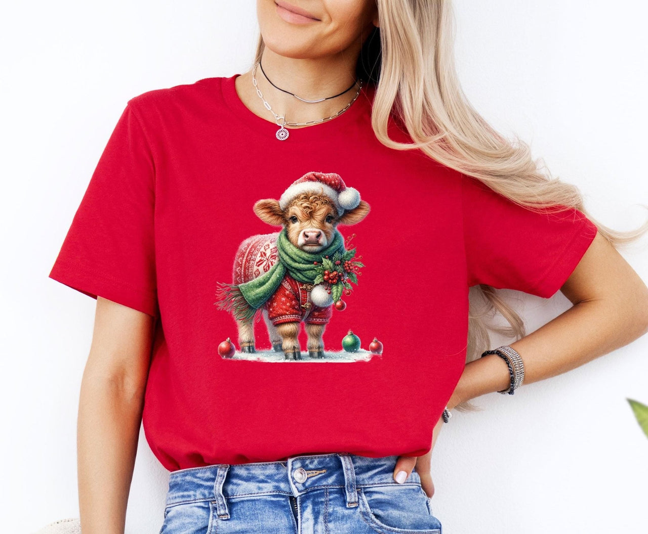 Cow Christmas Shirt - lismoreboutique - Unisex T-Shirt - christmas_party_tee