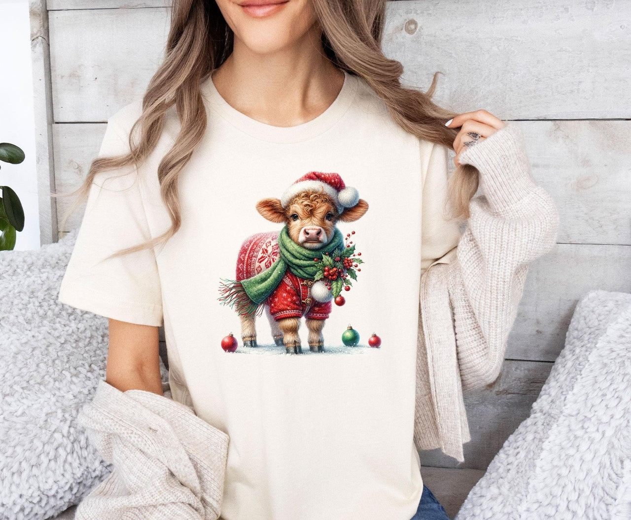 Cow Christmas Shirt - lismoreboutique - Unisex T-Shirt - christmas_party_tee