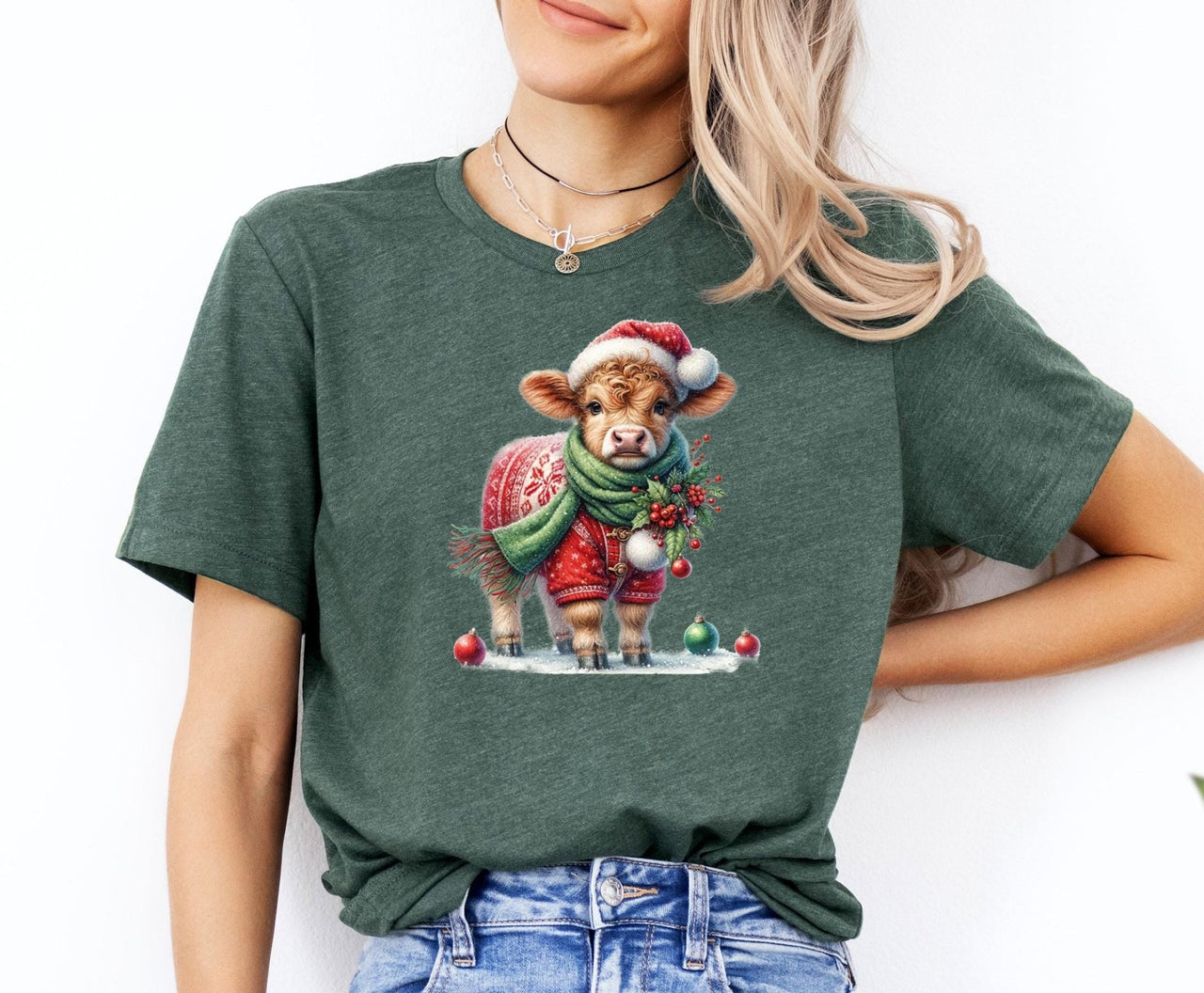 Cow Christmas Shirt - lismoreboutique - Unisex T-Shirt - christmas_party_tee