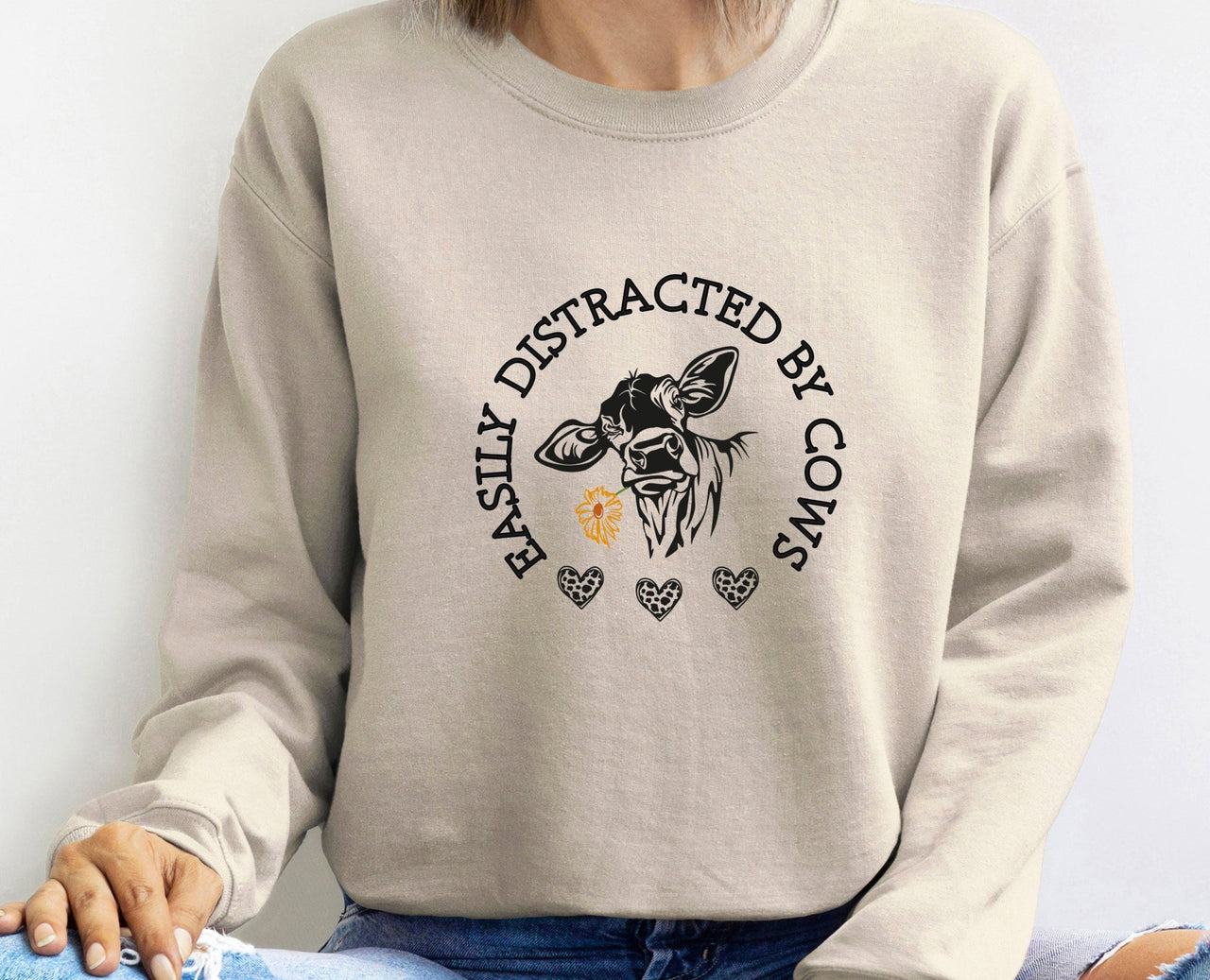 Cow Sweatshirt - lismoreboutique - Sweatshirt - Country_Sweatshirt