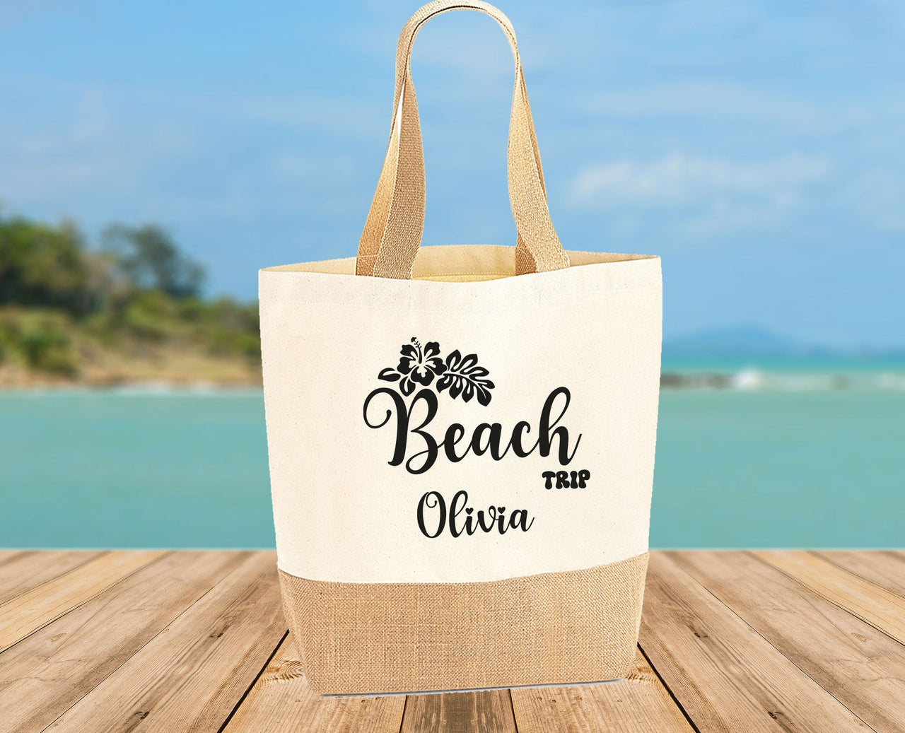 Custom Beach Bag - lismoreboutique - Jute - Beach_Jute_Bag