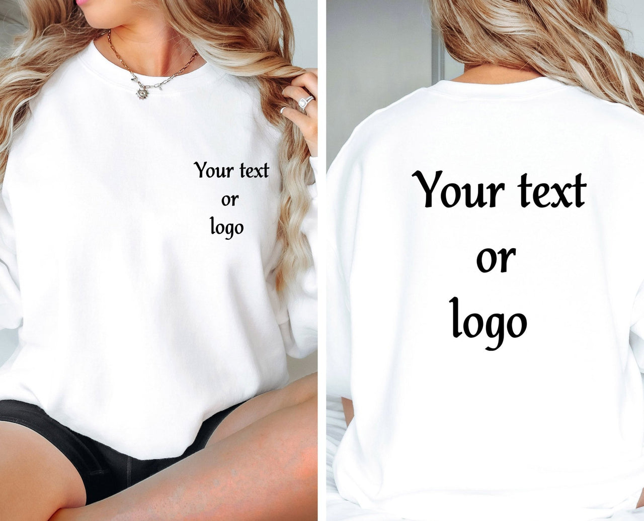 Custom Text Sweatshirt - lismoreboutique - Sweatshirt - Custom_Crewneck