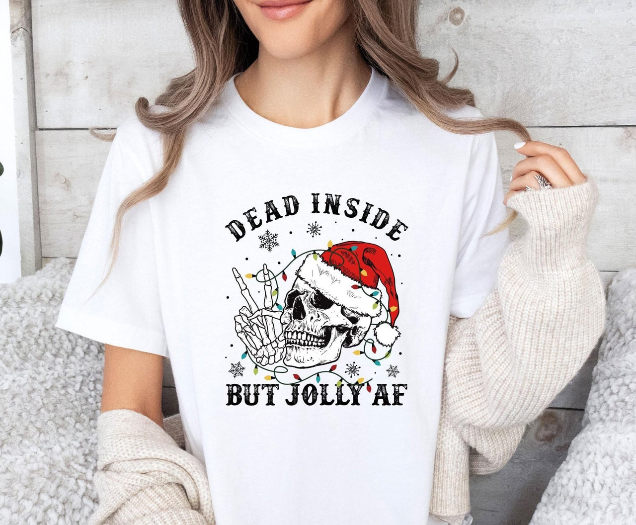 Dead Inside Christmas Shirt - lismoreboutique - Unisex T-Shirt - christmas_party_tee