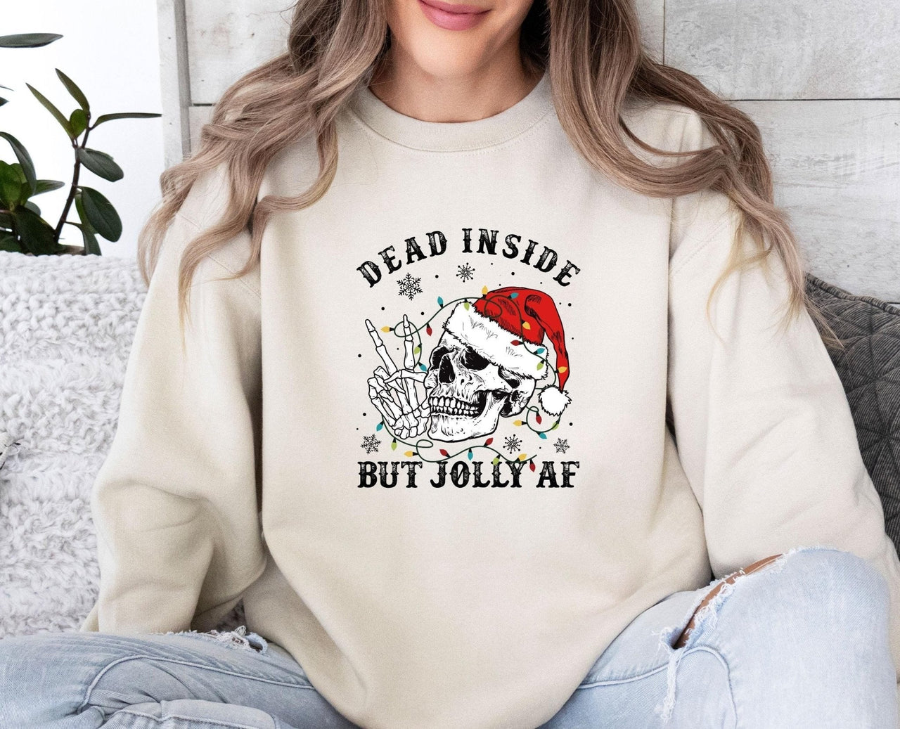 Dead Inside Sweatshirt - Lismore Boutique - Sweatshirt - Christmas_Crewneck