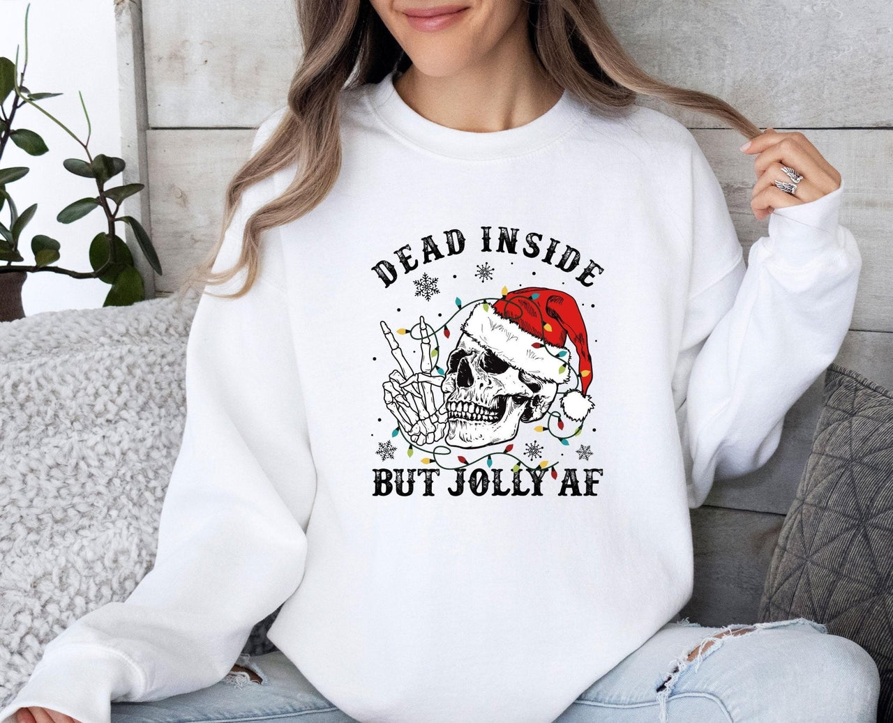 Dead Inside Sweatshirt - Lismore Boutique - Sweatshirt - Christmas_Crewneck