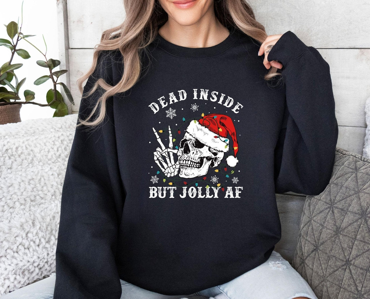 Dead Inside Sweatshirt - Lismore Boutique - Sweatshirt - Christmas_Crewneck