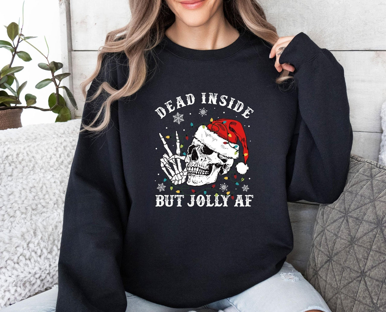 Dead Inside Sweatshirt - lismoreboutique - Sweatshirt - Christmas_Crewneck