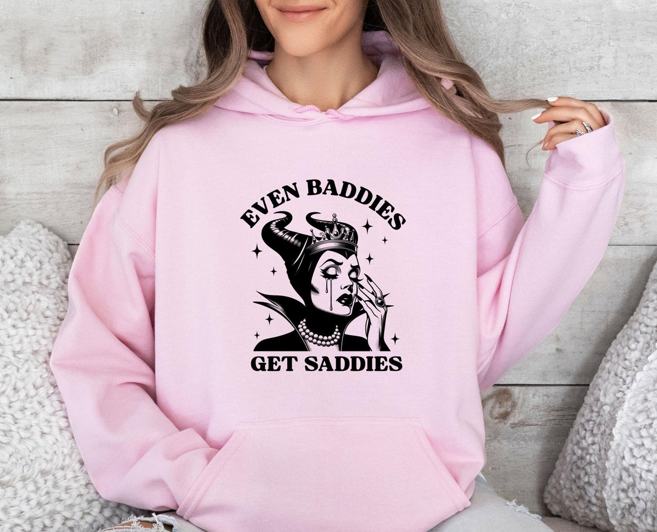 Even Baddies Get Saddies Hoodie - lismoreboutique - Hoodie - depression_hoodie