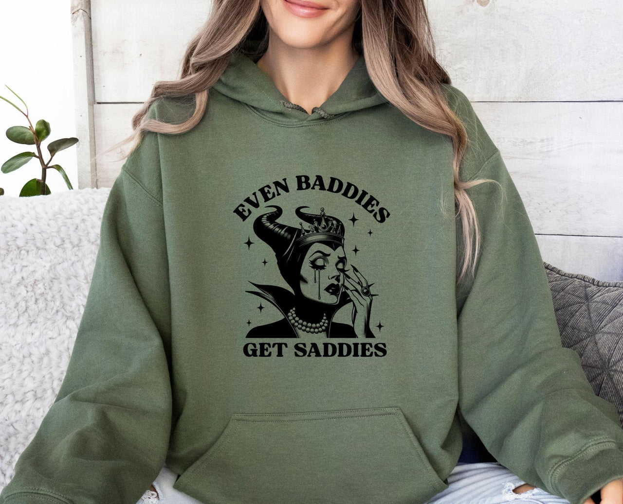 Even Baddies Get Saddies Hoodie - lismoreboutique - Hoodie - depression_hoodie