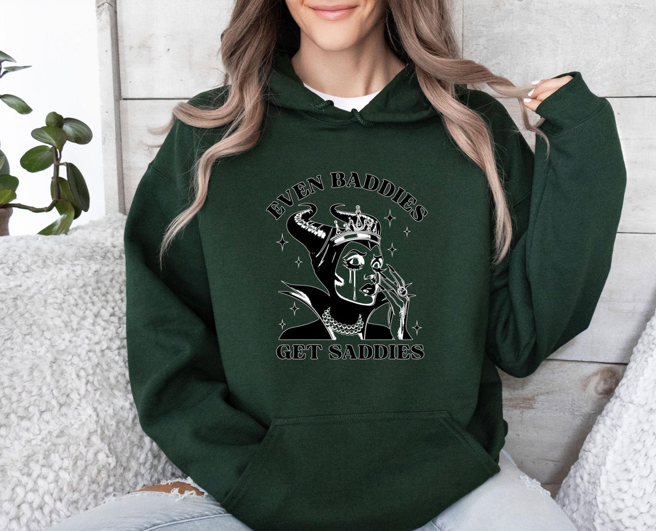 Even Baddies Get Saddies Hoodie - lismoreboutique - Hoodie - depression_hoodie