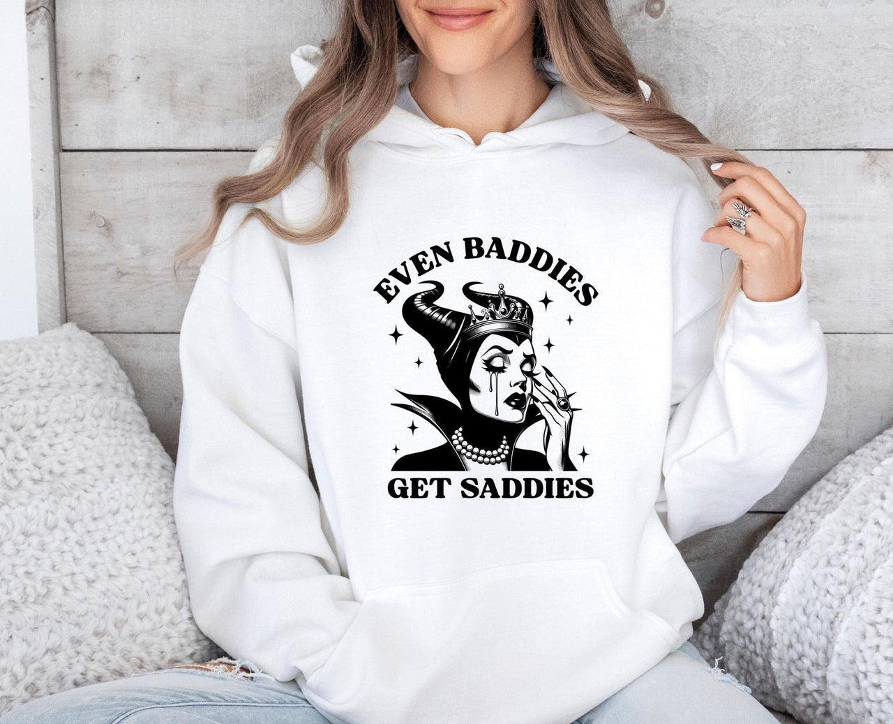 Even Baddies Get Saddies Hoodie - lismoreboutique - Hoodie - depression_hoodie