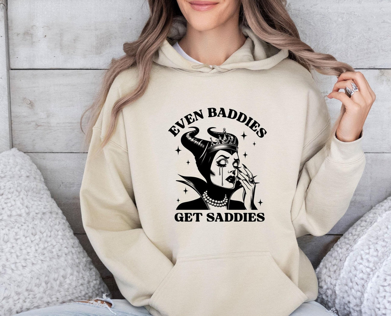 Even Baddies Get Saddies Hoodie - lismoreboutique - Hoodie - depression_hoodie