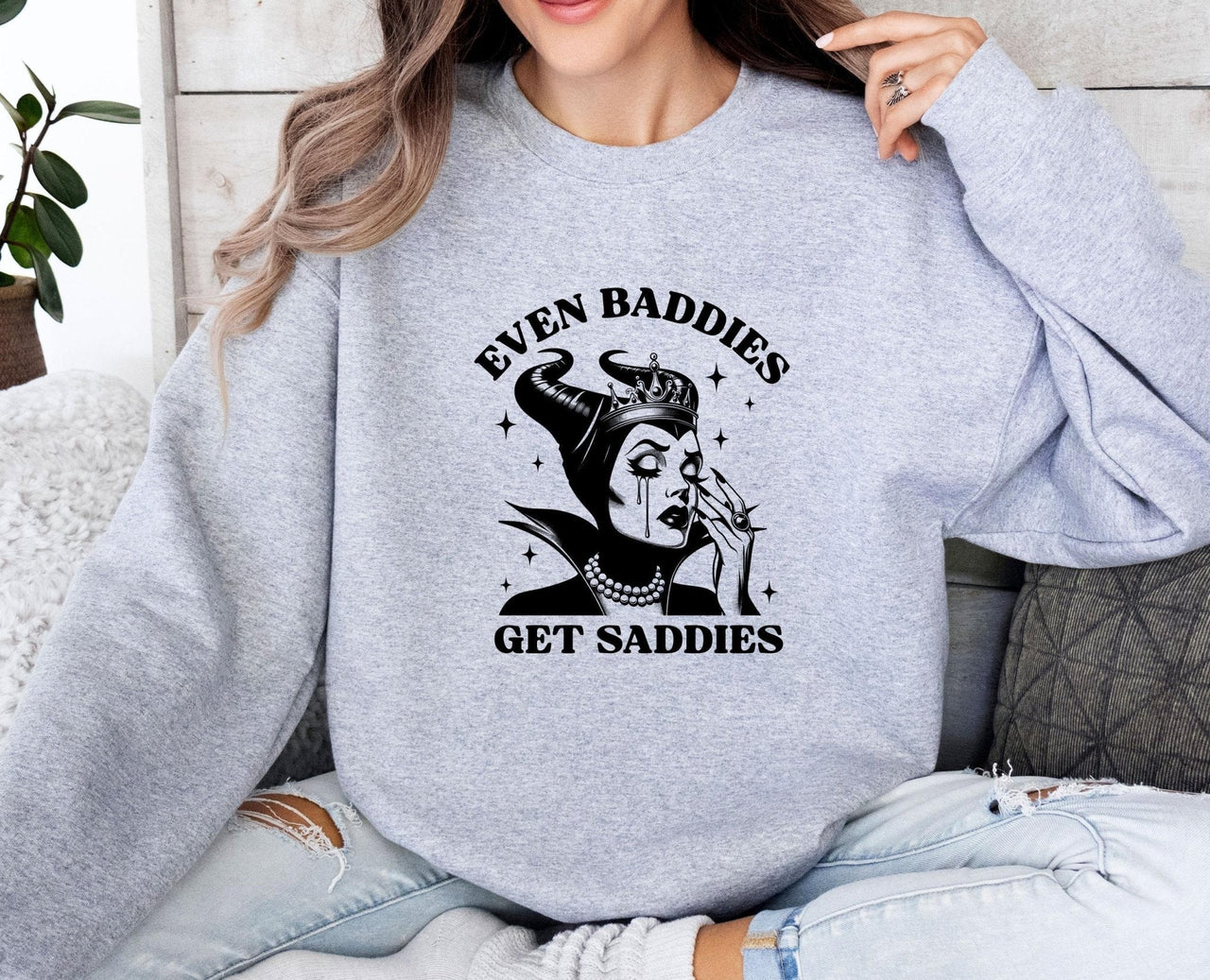 Even Baddies Get Saddies Sweatshirt - Lismore Boutique - Sweatshirt - depression_sweater