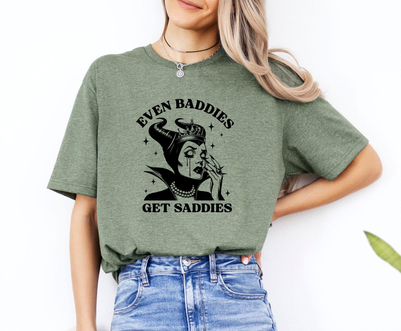 Even Baddies Get Saddies Tee - Lismore Boutique - Unisex T-Shirt - depression_shirt