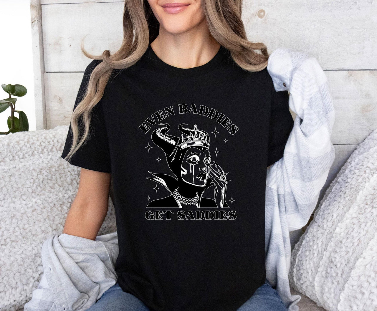 Even Baddies Get Saddies Tee - lismoreboutique - Unisex T-Shirt - depression_shirt