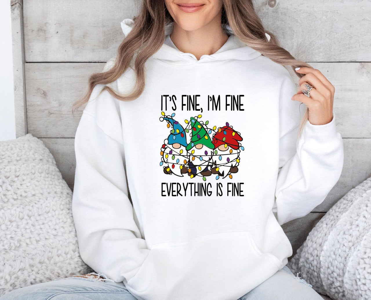 Everything is Fine Hoodie - lismoreboutique - Hoodie - christmas_hoodie