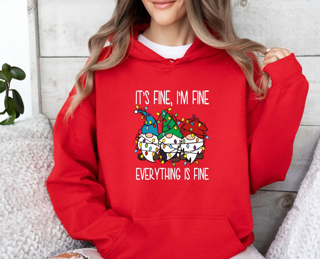 Everything is Fine Hoodie - lismoreboutique - Hoodie - christmas_hoodie