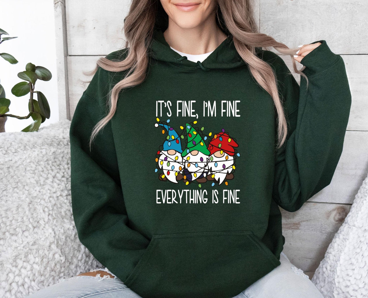 Everything is Fine Hoodie - lismoreboutique - Hoodie - christmas_hoodie