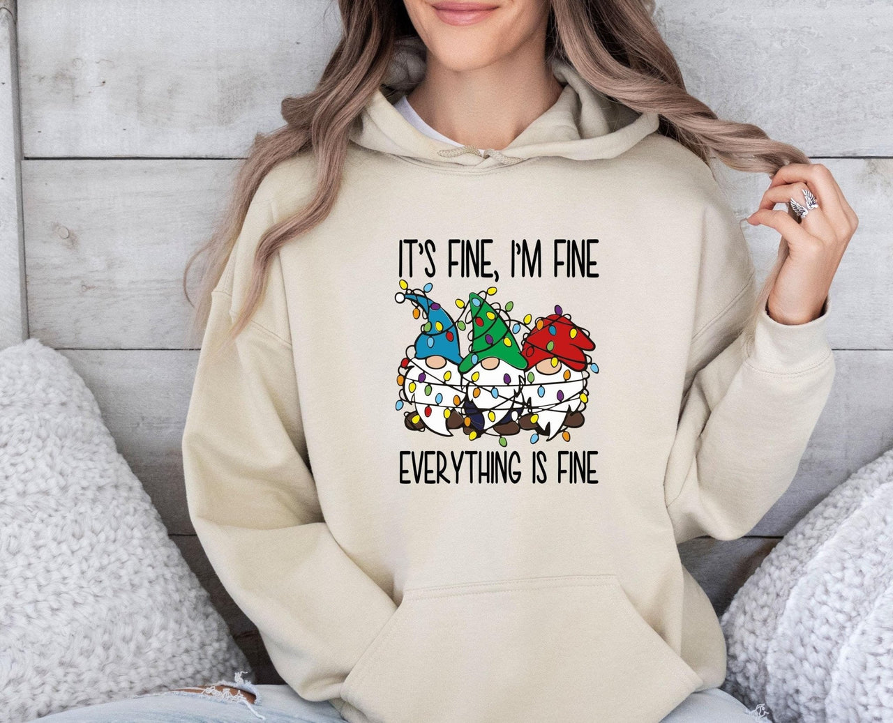 Everything is Fine Hoodie - lismoreboutique - Hoodie - christmas_hoodie