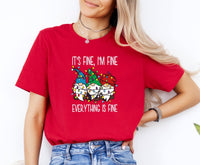 Thumbnail for Everything is Fine Shirt - lismoreboutique - Unisex T-Shirt - christmas_lights_tee